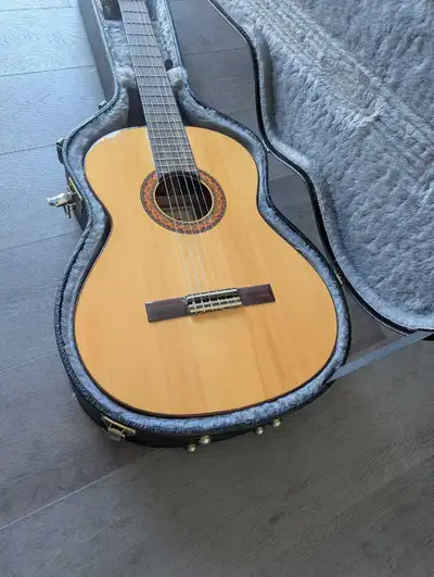 Almansa 424 model Spanish classical guitar and case, View more