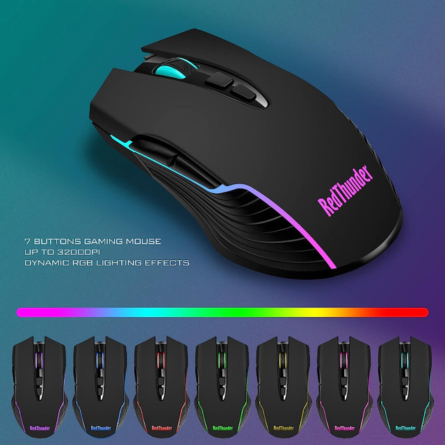 #ROVARD LED Wireless Gaming Keyboard and Mouse Combo in Mice, Keyboards & Webcams in City of Toronto - Image 4
