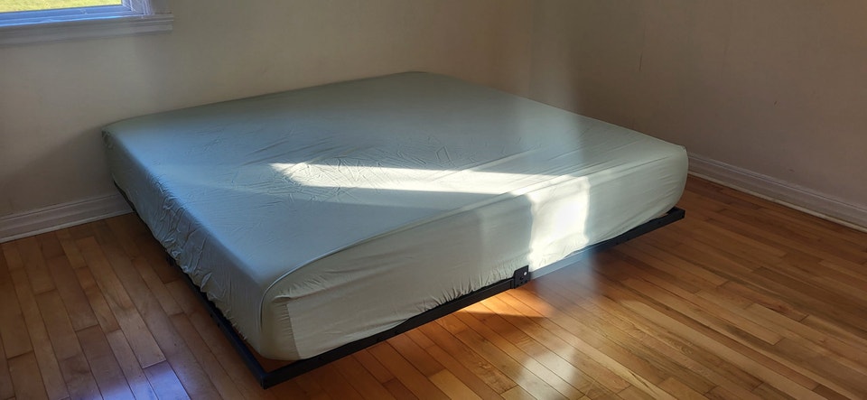 king size mattress on floating metal frame | Beds & Mattresses | Ottawa ...