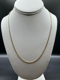 10K Yellow Gold 2.5mm Curb Chain 20”