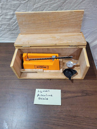 Acculine scale with custom wood box