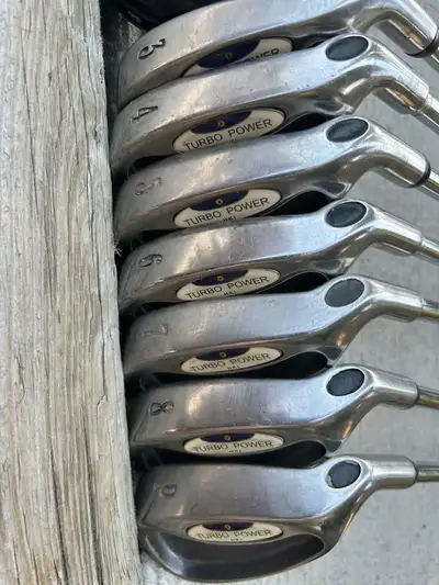 Golf clubs, right handed $250 HSL Turbo Power Steel Plus III Golf clubs, right handed $250, Harrison...