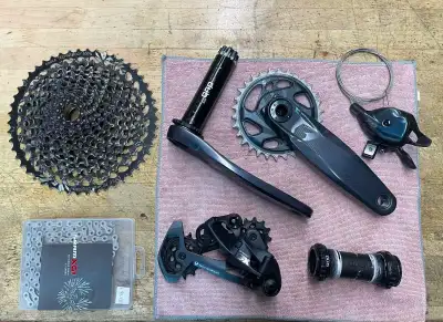 SRAM GX Drivetrain (new) with used cassette and chain, View more