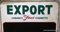 EXPORT "A" CANADA'S FINEST CIGARETTE MENU SIGN