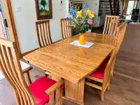 Set de salle à manger - table et chaise en chêne