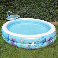 Summer Inflatable Stingray Spray Swimming Pool