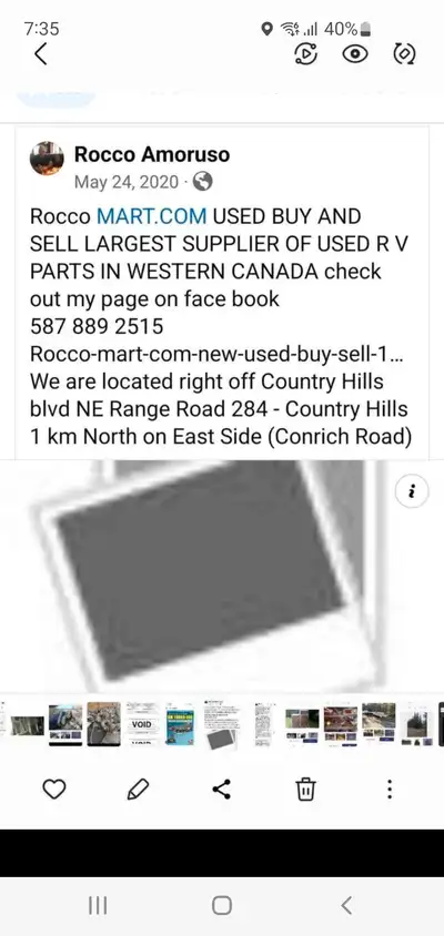 Hi theres a bunch of different used rv ladders for 100 obo he also has most other used rv parts for...