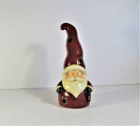 Vintage Ceramic Santa Candle Holder