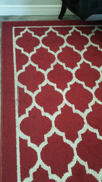 Carpet Red with White pattern