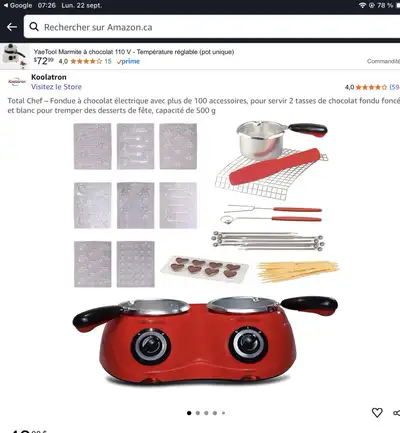 fondue à chocolat électrique, View more
