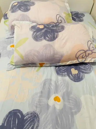 Single Bed Set: 2 Pillows (with Covers) + 1 Mattress Cover, View more