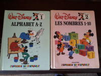 Livres éducatifs Walt Disney chiffres et lettres