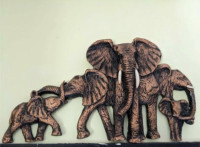 Read the ad: Resin/Plaster Made Large 3D African Elephant Plaque