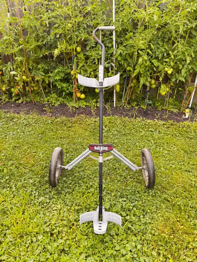 Tackle the golf course with ease using this Roll King three-wheel golf cart, designed to provide smo...