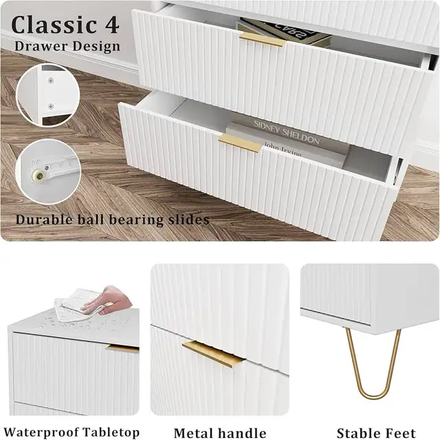 4 Drawer Dresser, Drawer Chest, Tall Storage Chest Cabinet Organ in Dressers & Wardrobes in Markham / York Region - Image 7