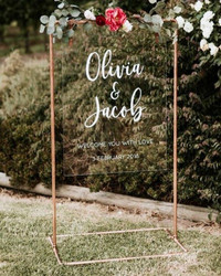 Copper signage frame (Weddings, Events, Welcome signs)