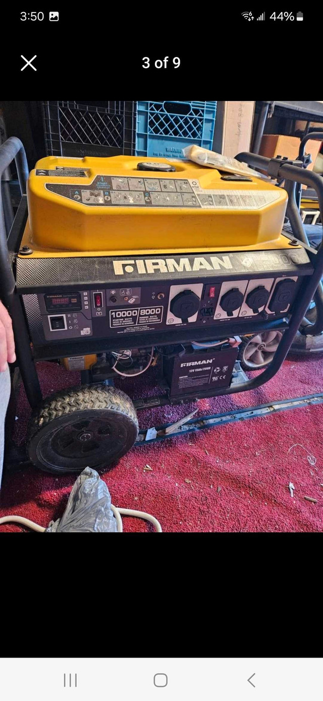 Firman 8000 439cc Generator with Remote Like New Used Once in Other in Sudbury - Image 2
