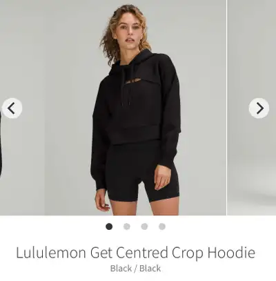 Lululemon black crop hoodie, View more