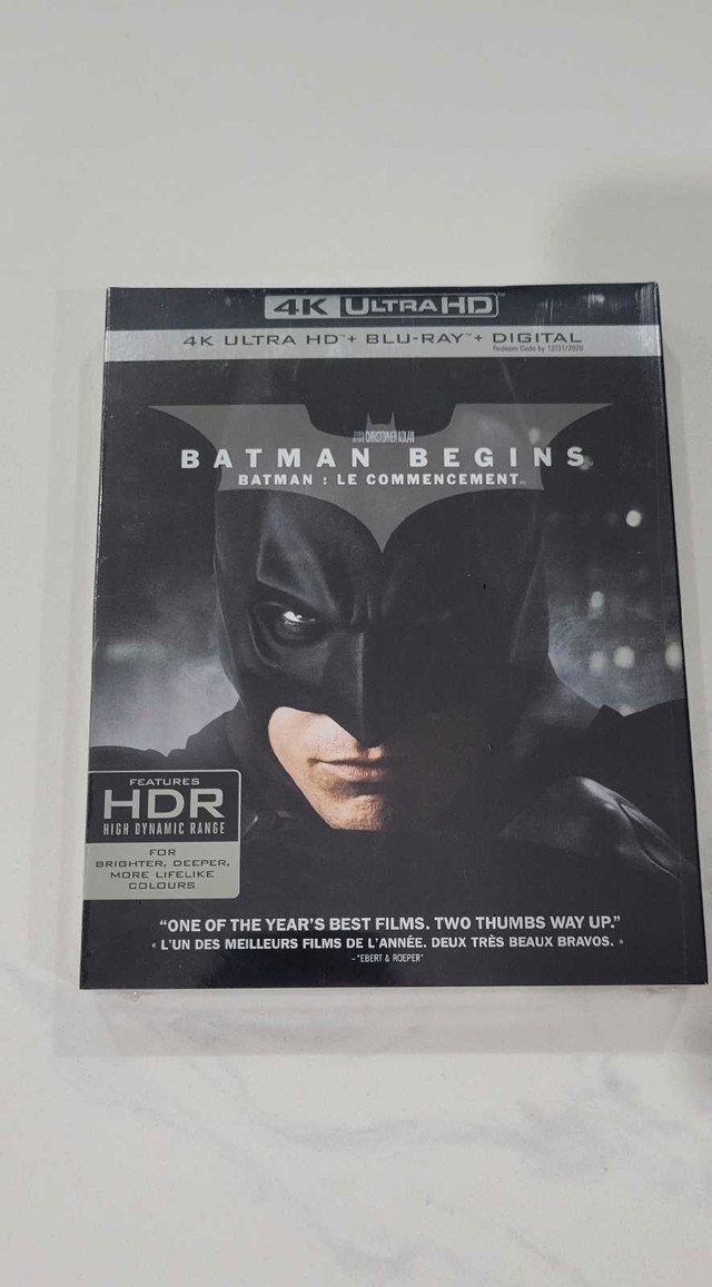 Batman Begins 4K + Blu Ray  in CDs, DVDs & Blu-ray in Mississauga / Peel Region