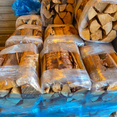 1.5 cubic ft birch firewood bundle available for $20.00 each. This is a convenient pickup option for...