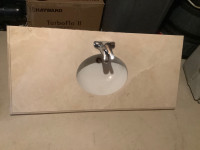 Bathroom counter top lime stone with  faucet or best offer