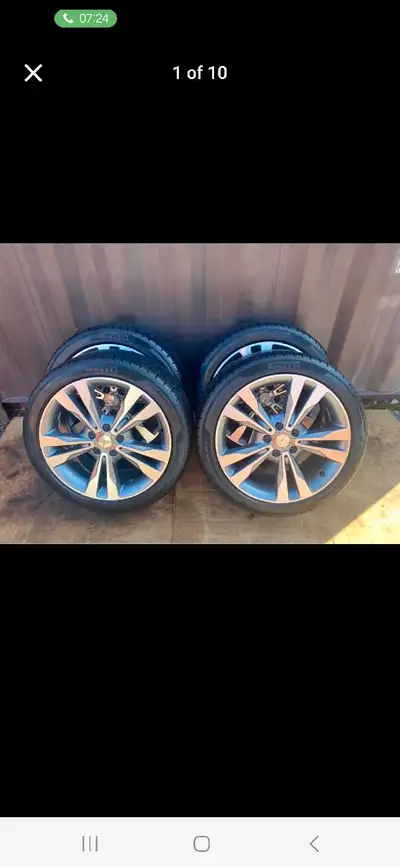 Set of 4 PIRELLI winter tires rims (225 45 18) pattern (5×112) TPMS 2022 MERCEDES BENZ A220