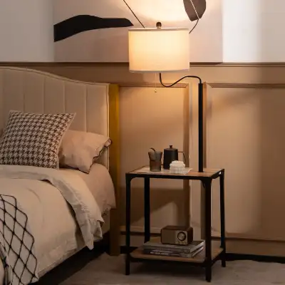Floor Lamps with End Tables (x 2) and USB Charging Ports 360°, View more