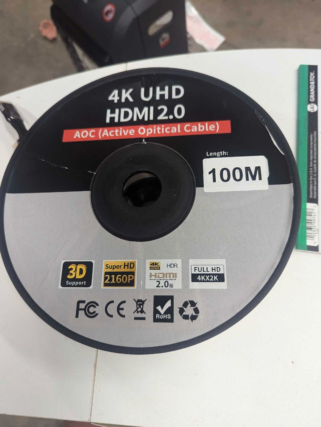100m HDMI optical cable  in Stereo Systems & Home Theatre in St. Catharines
