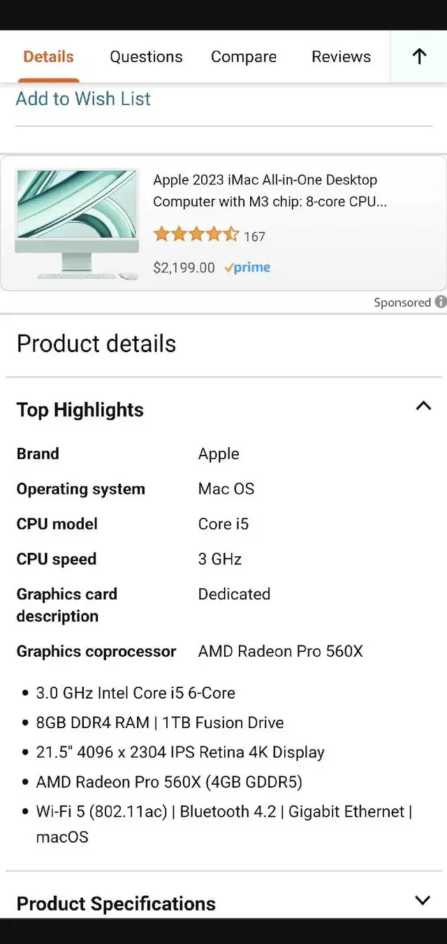 Apple 21.5" iMac in Desktop Computers in City of Toronto - Image 3