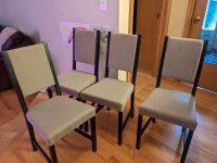 4 IKEA stefan chairs with removable covers