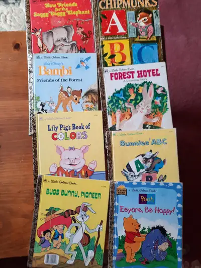VINTAGE LITTLE GOLDEN BOOKS LOT OF 10 1950,S,   1970,S, View more