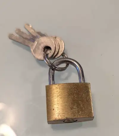 Mini Luggage Padlock with 3 Keys