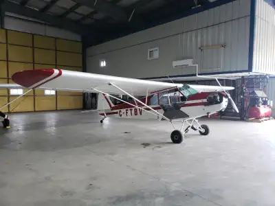 Piper j3 cub Pa 18 folding seat Sealed struts Metal spar Baggage door Configured to fly from front C...