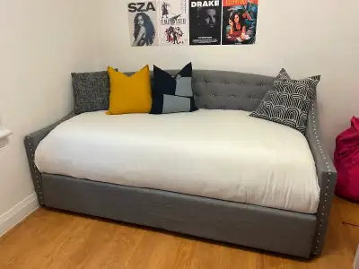 Trundle Bed from Teppermans (2023) - in good condition. 2 Twin mattresses included for $150. This is...