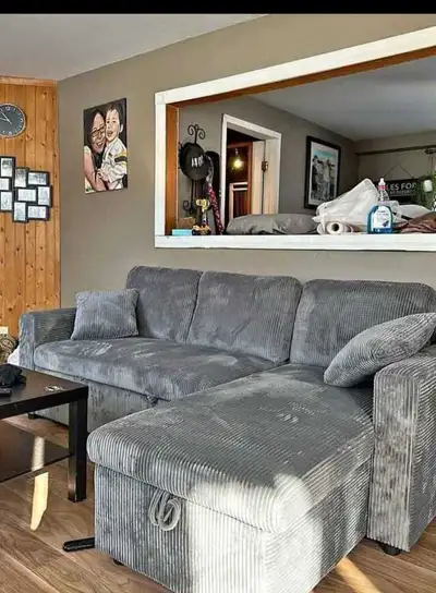 NEW Brand 3 Seater Corduroy Sectional sofa Bed , View more