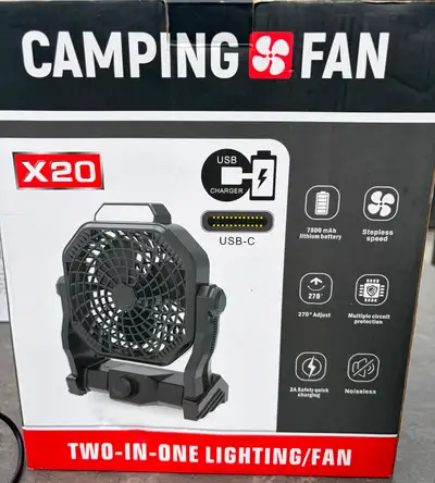 X20 Camping Two In One Lighting / Fan, View more