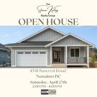 OPEN HOUSE 4541 Suncrest Rd, Nanaimo  Saturday April 27, 2pm-4pm