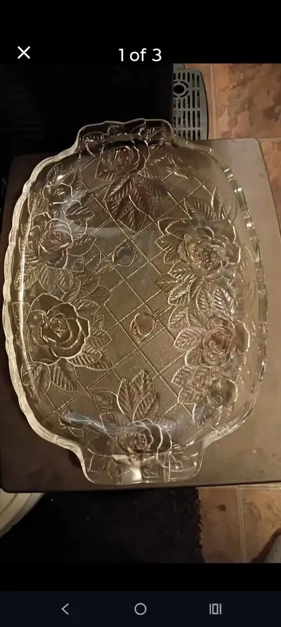 crystal serving dish, View more