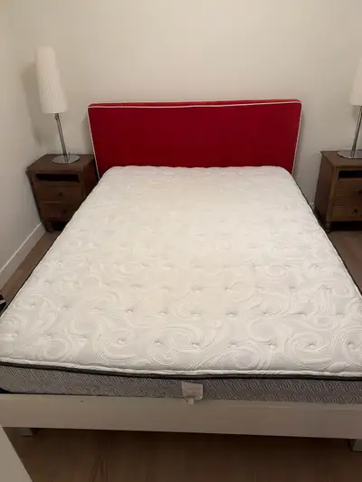 Must be able to pick up. Bed frame from Structube - good condition. Available ✅ Mattress is very com...