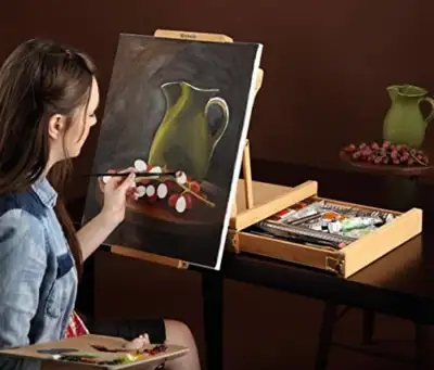 Table Top Art Easel & Sketchbox, Storage Drawer, View more