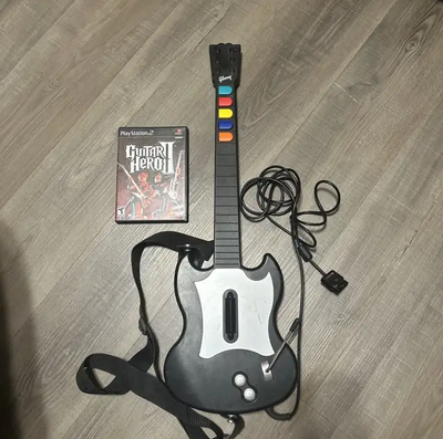 Playstation 2 PS2 Guitar Hero Red Octane Gibson Controller Black, View more
