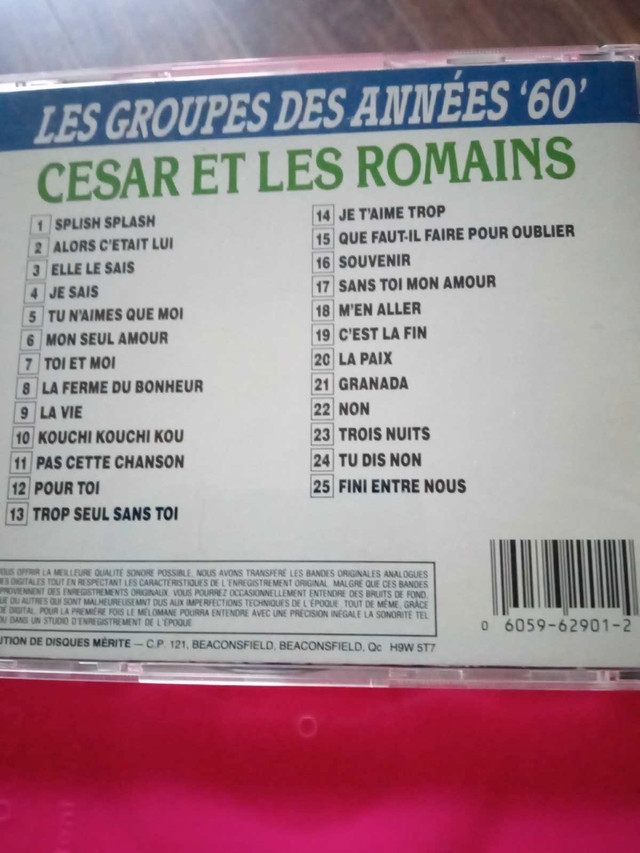 Groupes des années 60 Cesar et les Romains  dans CD, DVD et Blu-ray  à Saint-Hyacinthe - Image 2