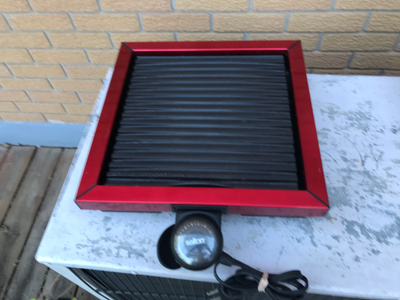 Salton Cast-Iron Electric Grill - 12 inch x 12 inch grilling surface; removable drip trays to collec...