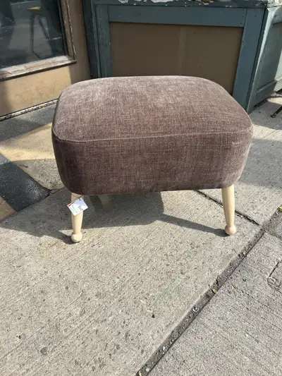 Carollina Upholstered Wood Ottoman, View more