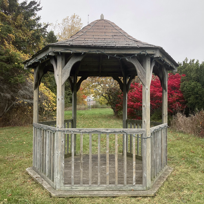 Beautiful Charming Hexagonal Gazebo looking for a new home!, View more