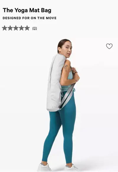 This is a Lululemon yoga mat bag in light green perfect for carrying your mat to and from classes! I...