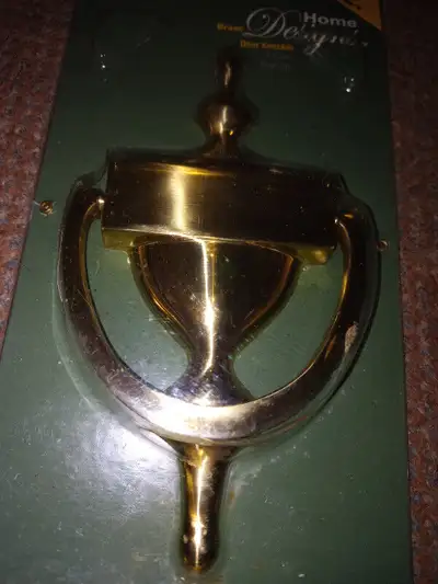 7" STANLEY HOME DESIGN  NEW CLASSIC SOLID BRASS DOOR KNOCKER, View more