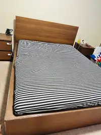 Ikea Malm queen bed with storage drawers