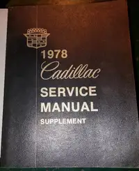 1978 CADILLAC Service Manual Supplement