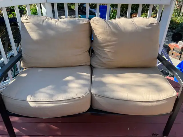 Deck furniture, 12 foot umbrella and stand, table | Patio & Garden ...